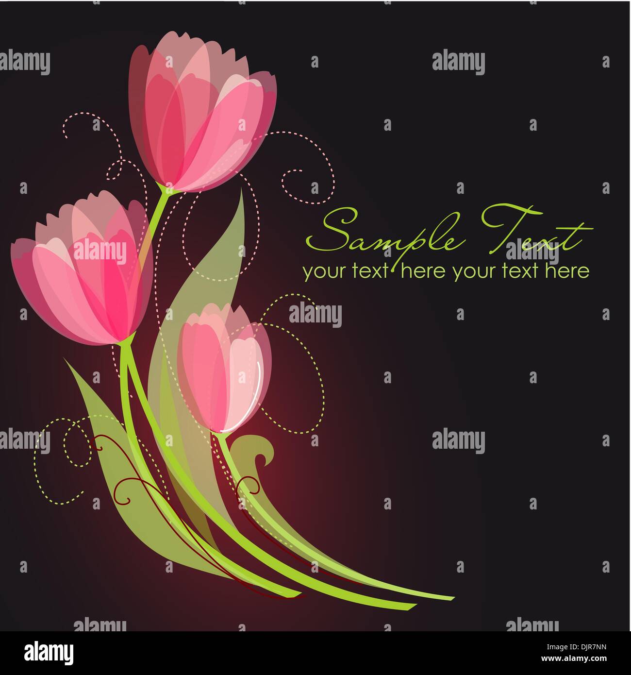 Floral background with tulips Stock Vector