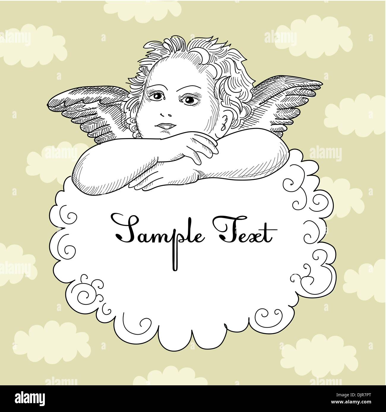 Vintage Angel Stock Vector