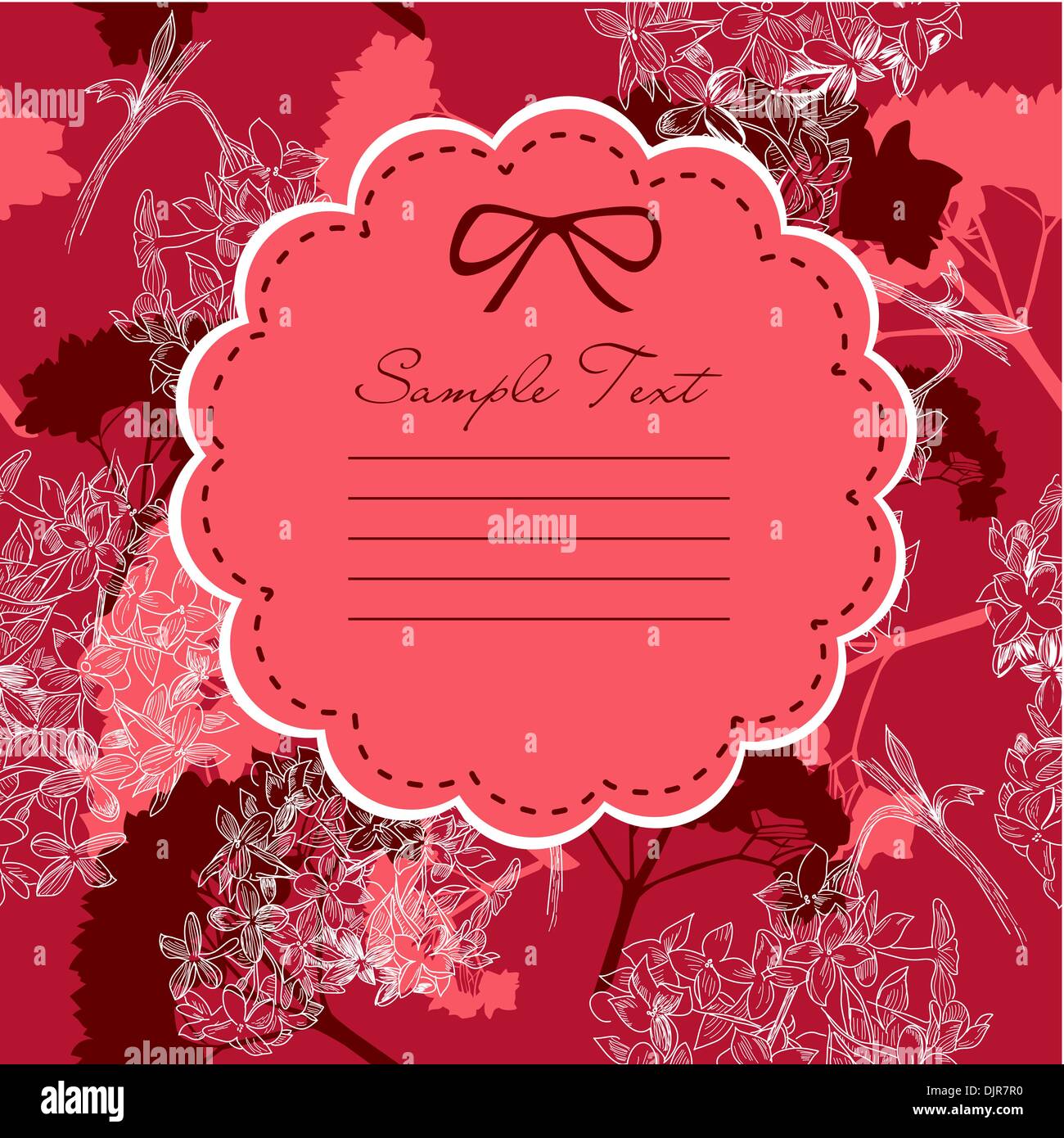 vintage floral card Stock Vector Image & Art - Alamy