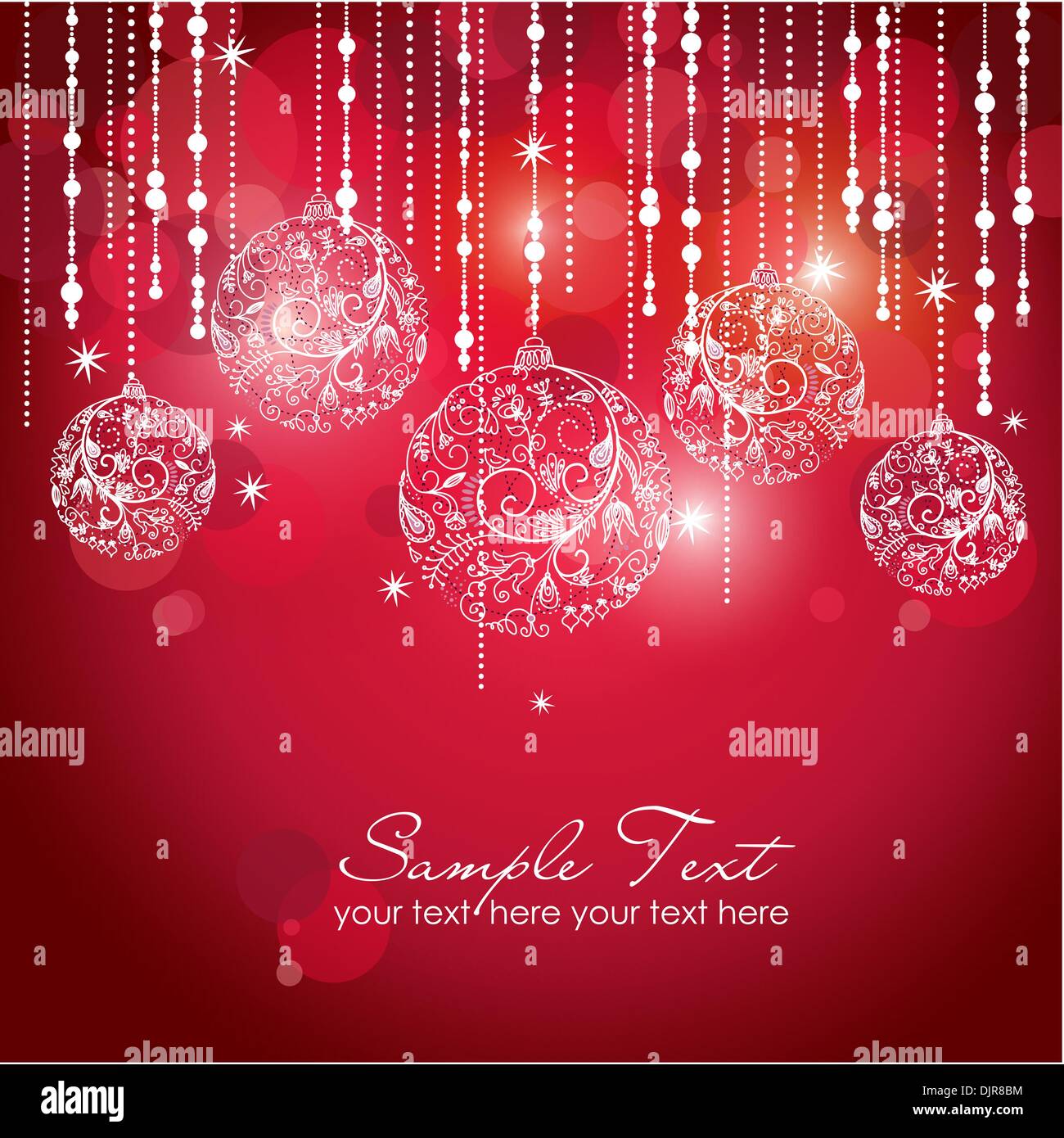 Card with christmas balls, vector illustration Stock Vector Image & Art ...