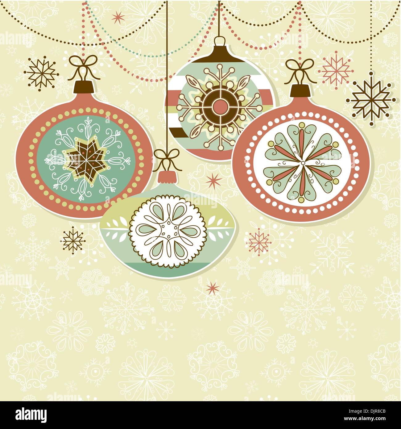Retro Christmas Ornaments Stock Vector Image & Art - Alamy