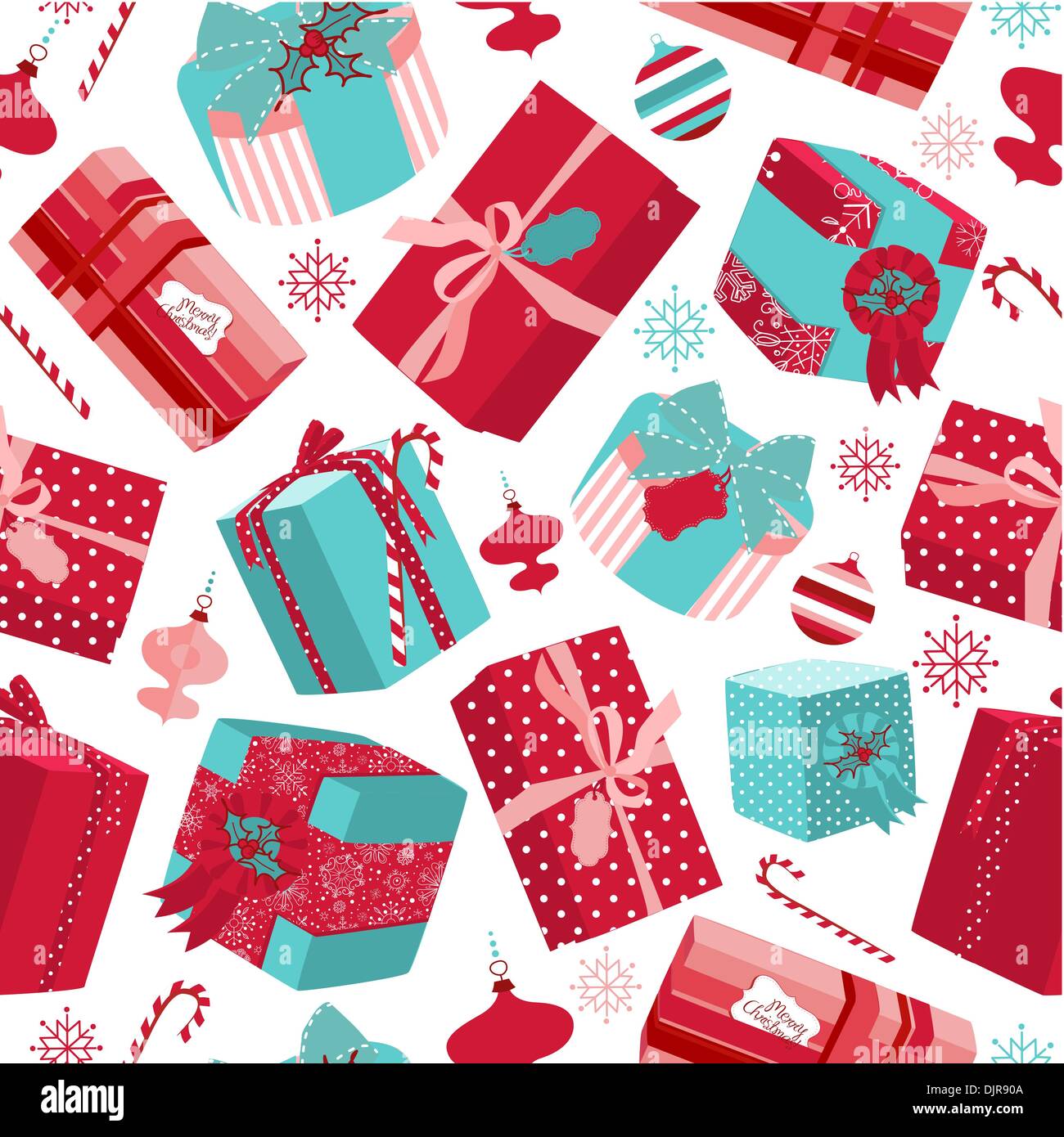 Retro Christmas Gift boxes. Seamless pattern Stock Vector Image & Art ...