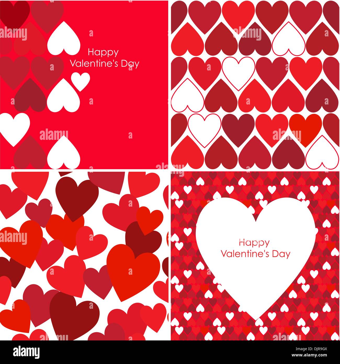 Vector set of Valentines seamless pattern Stock Vector Image & Art - Alamy