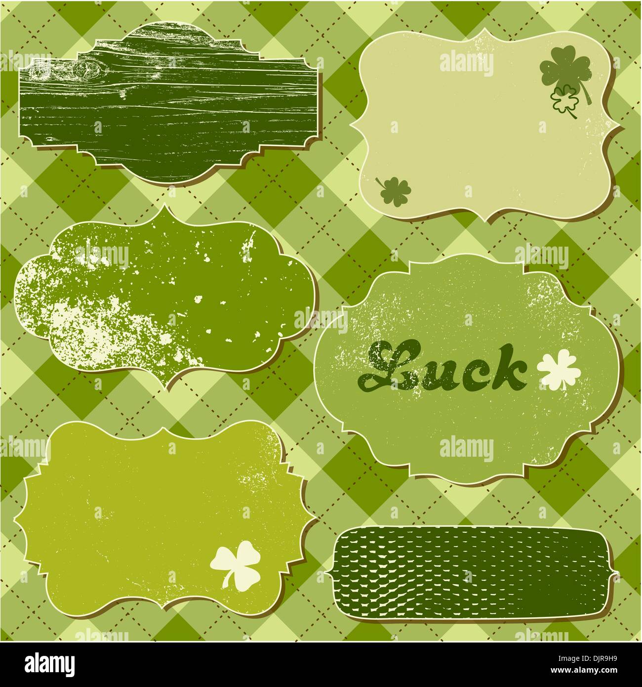 Set of vector frames. St patrick's Day theme. Stock Vector
