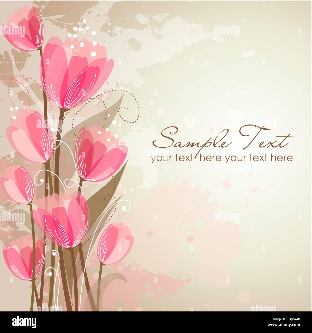 Romantic Flower Background Stock Vector Image & Art - Alamy