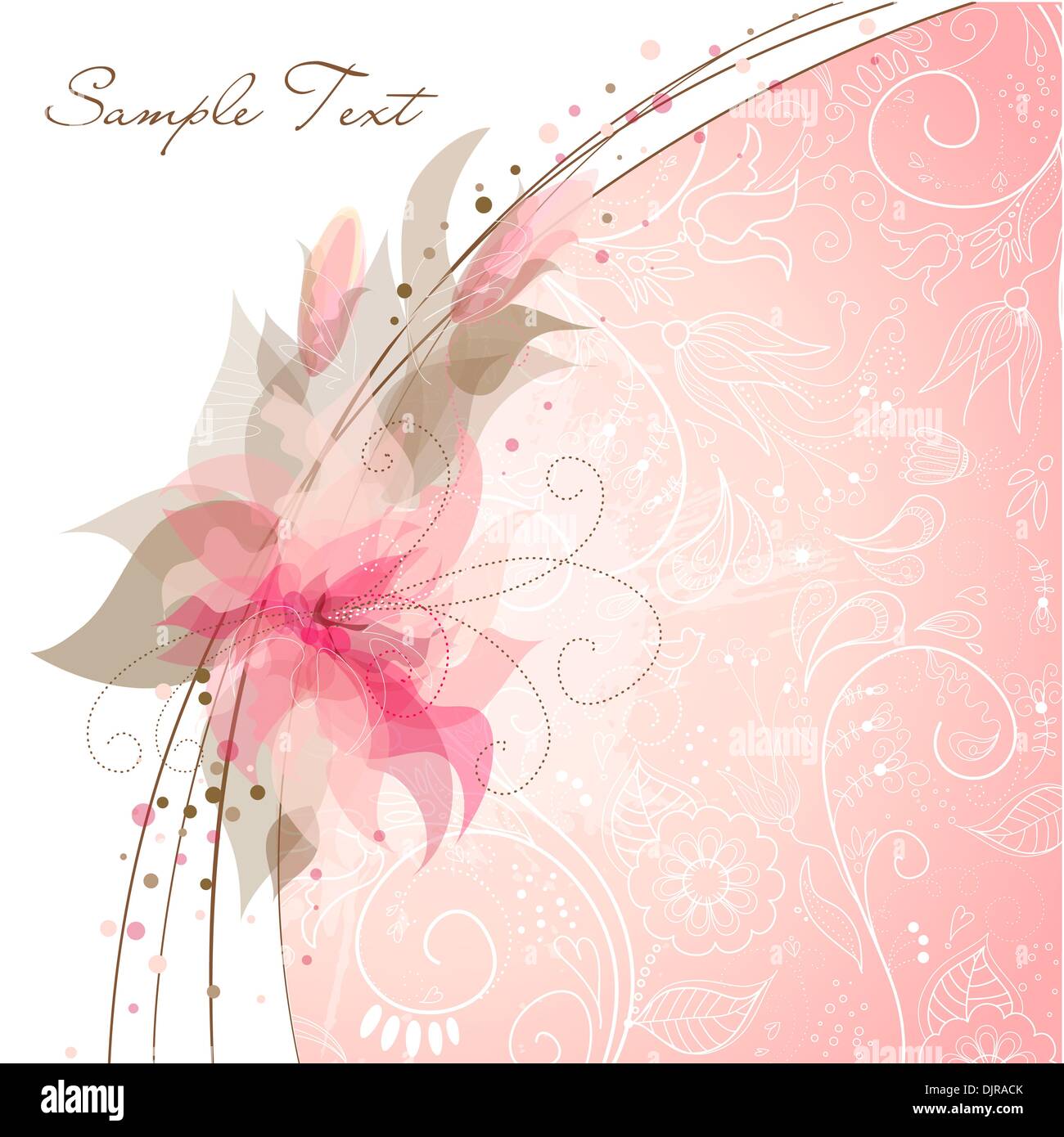 Romantic Flower Background Stock Vector