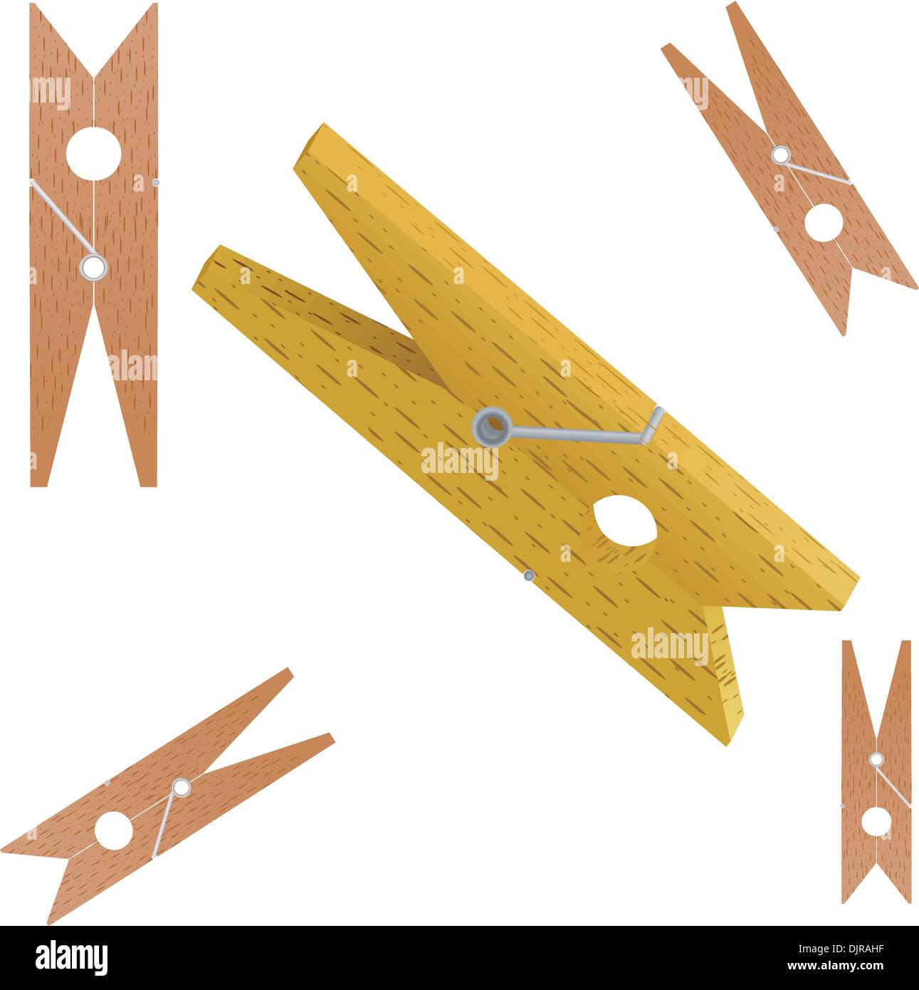 Vector illustration of Clothespin Stock Vector Image & Art Alamy