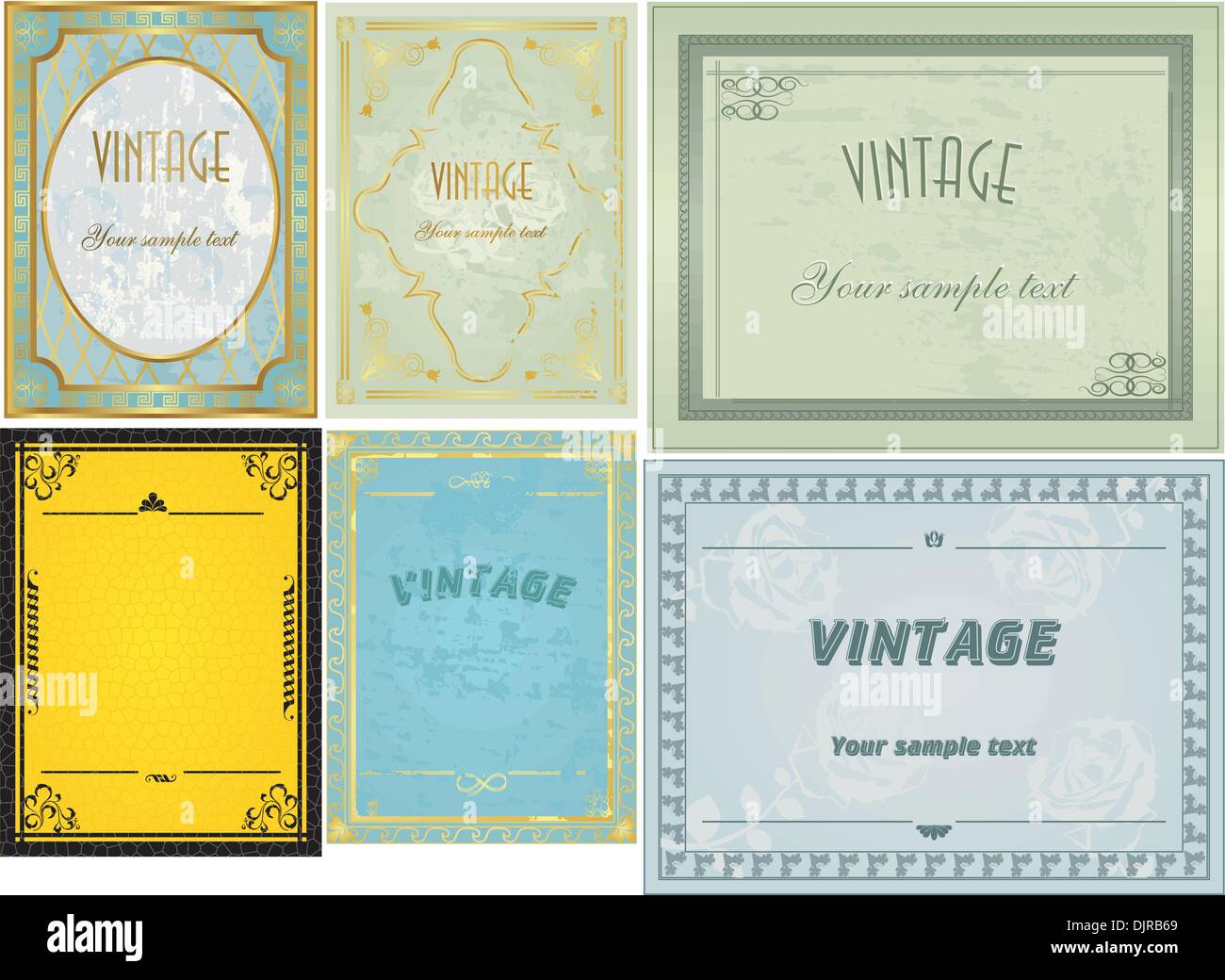 set of vintage labels. vector Stock Vector Image & Art - Alamy