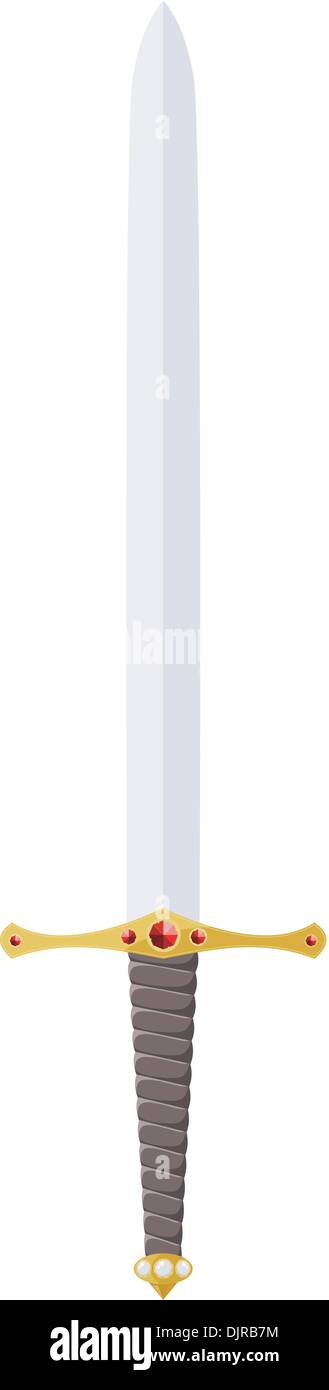 Vector illustration of a sword adorned with jewels Stock Vector Image ...