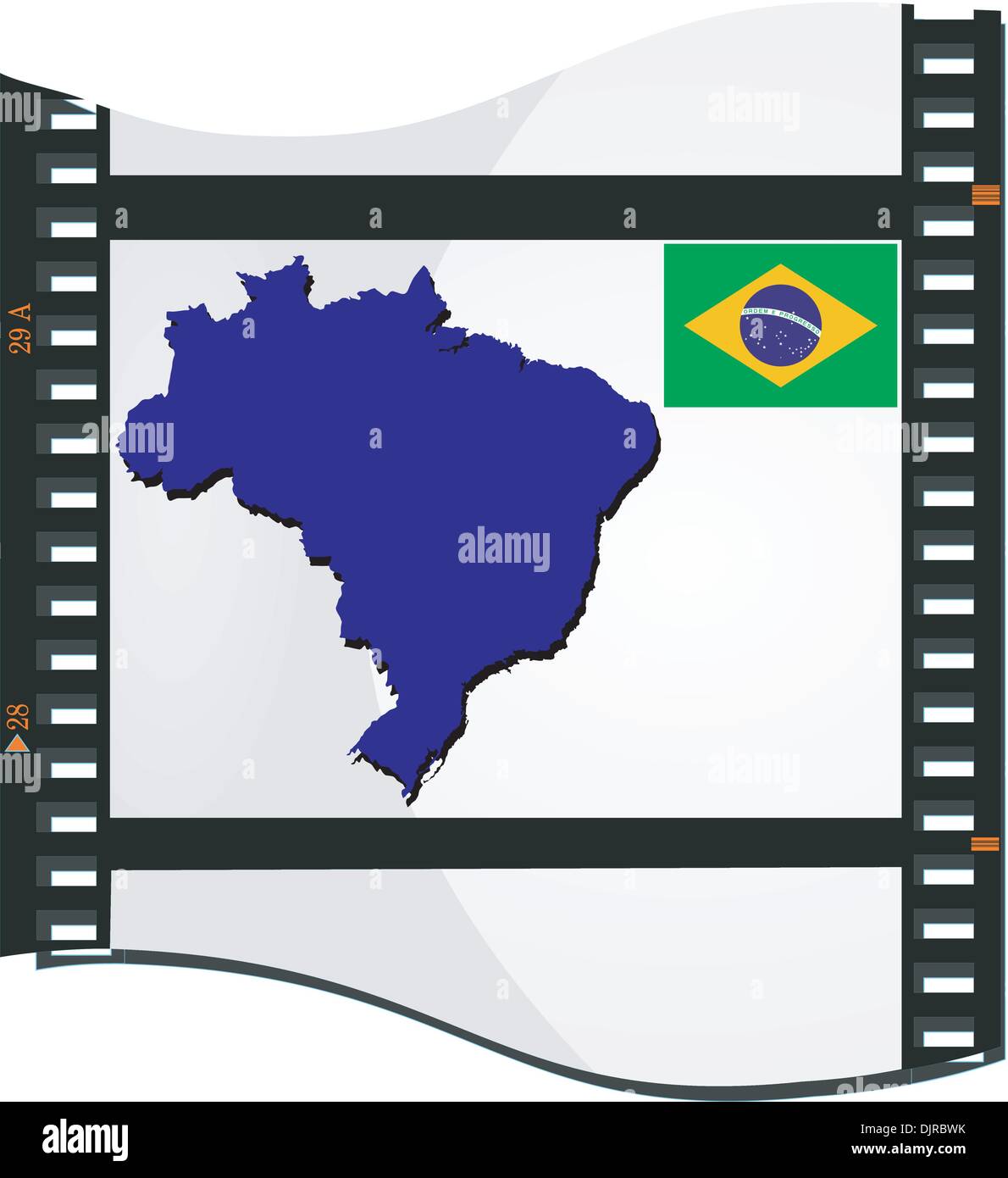 Vector image footage with a map of Brazil Stock Vector Image & Art - Alamy