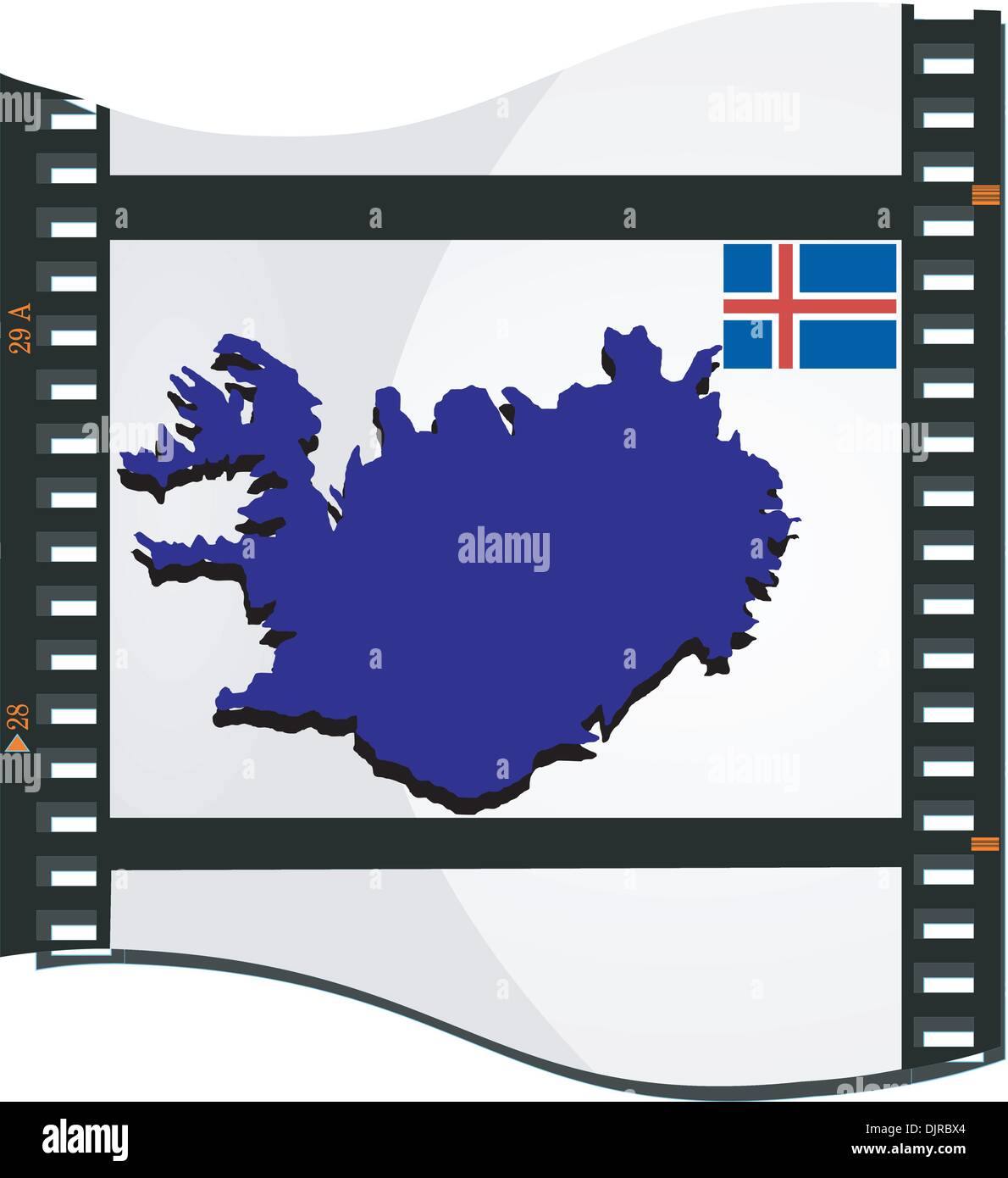 Vector image footage with a map of Iceland Stock Vector Image & Art - Alamy