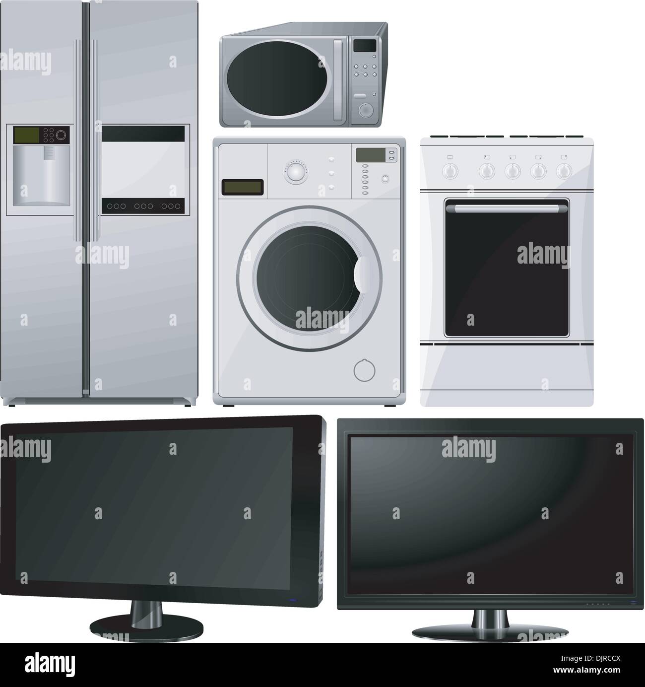 Set Of Of Household Appliances Vector Stock Vector Image Art Alamy