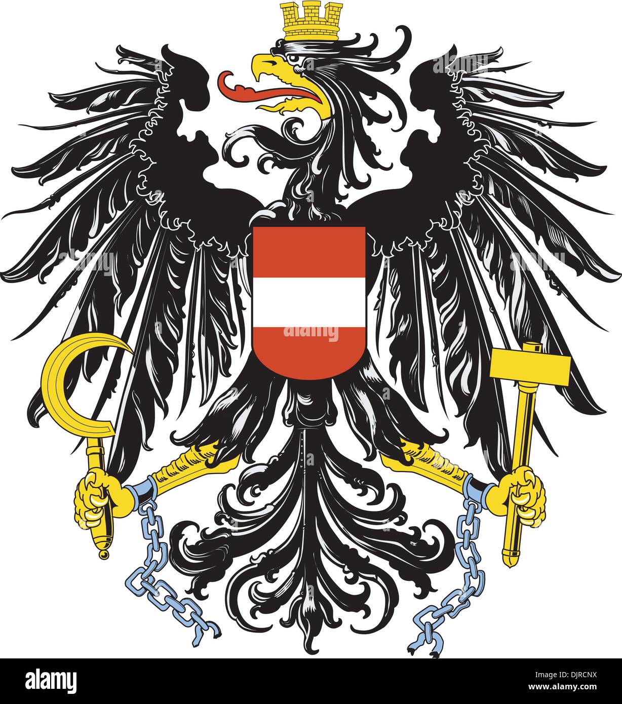 Vector national coat of arms of Austria Stock Vector Image & Art - Alamy