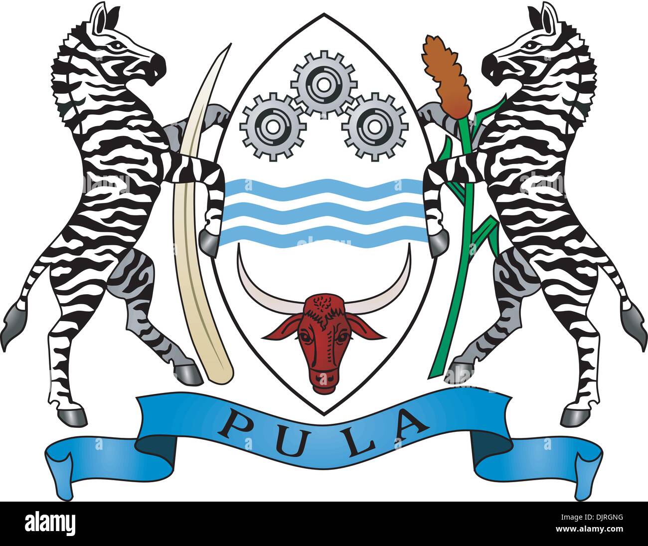 the national coat of arms of Botswana Stock Vector Image & Art - Alamy