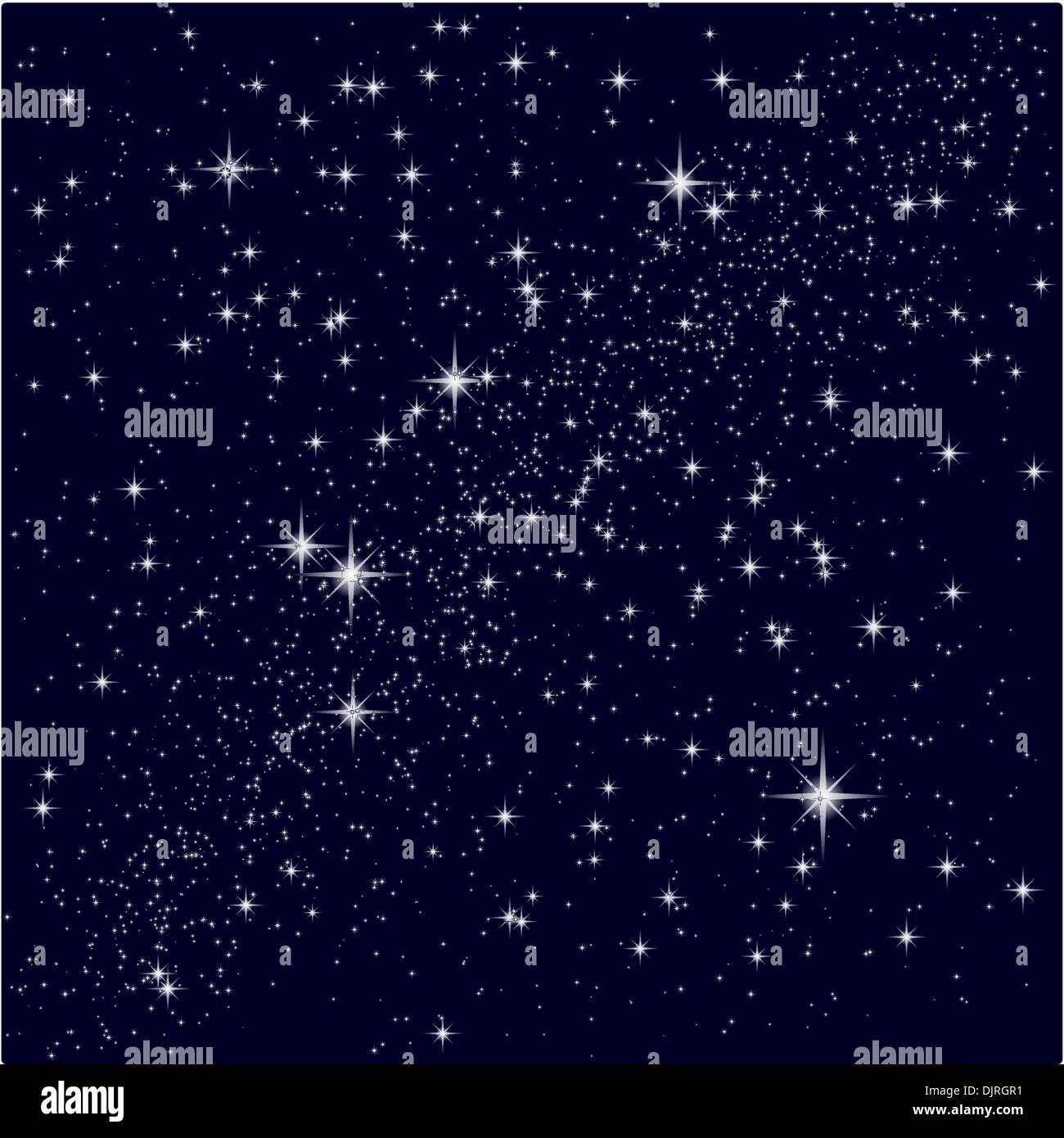 Trees starry night sky Stock Vector Images - Alamy