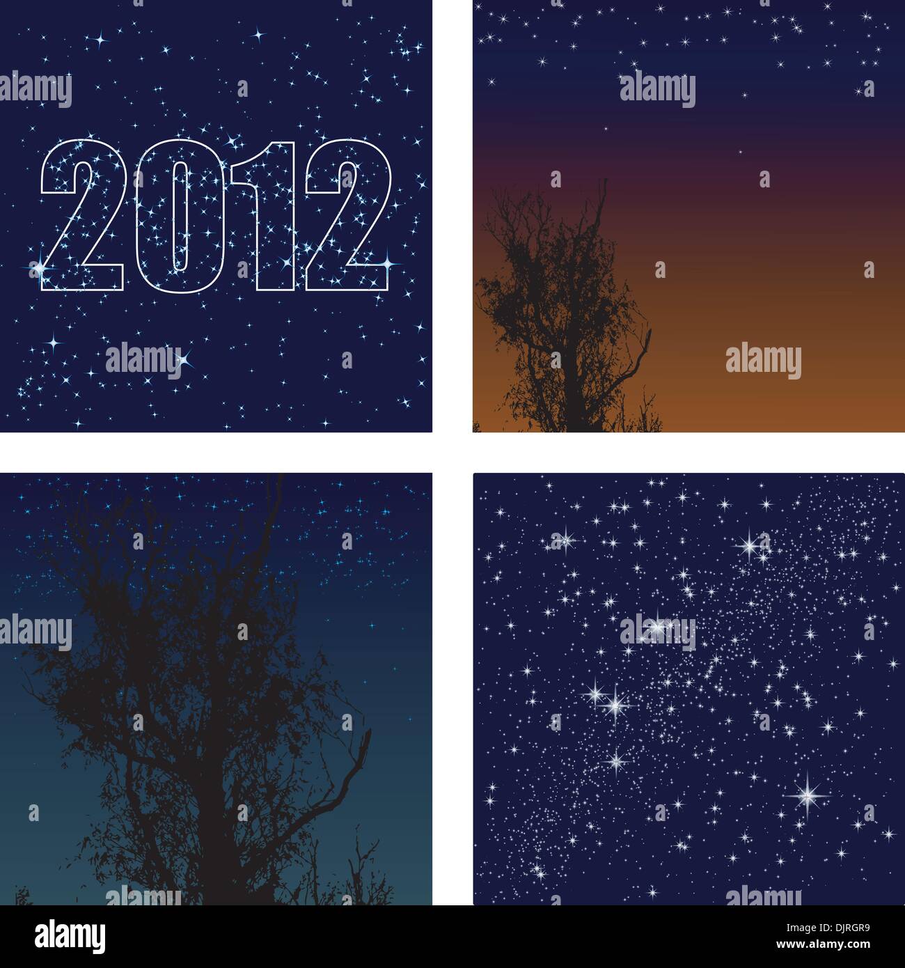 Vector set of background starry sky Stock Vector Image & Art - Alamy