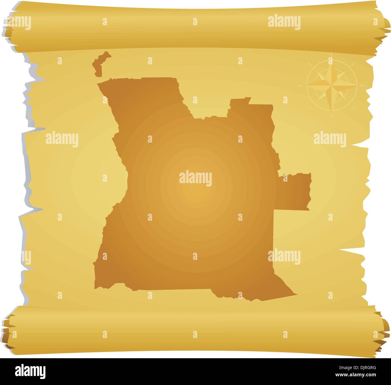 Vector parchment with a silhouette of Angola Stock Vector Image & Art ...