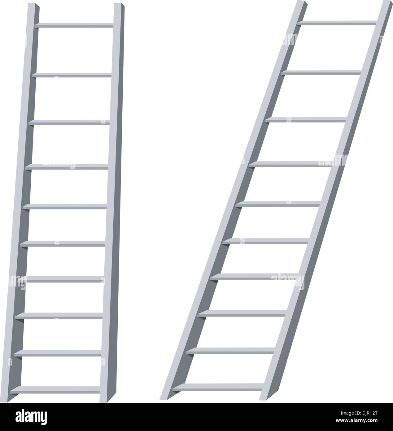 Vector illustration of ladders Stock Vector