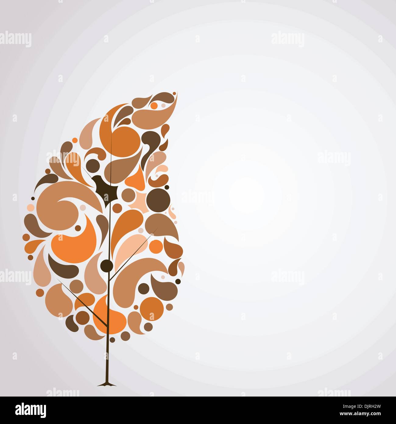 Vector illustration of abstract autumn tree Stock Vector Image & Art ...