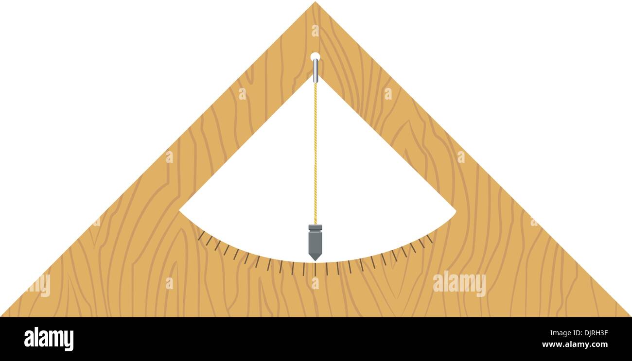Vector image of wooden builder's level Stock Vector