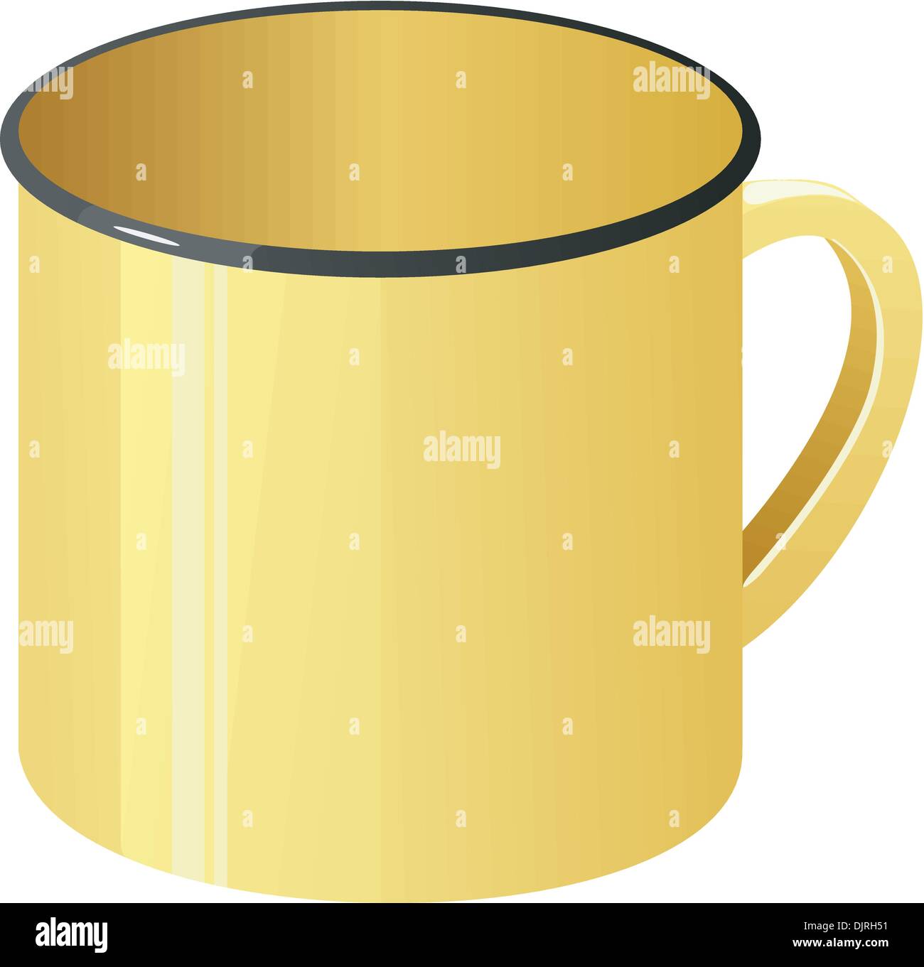 Download Vector Illustration Of A Yellow Enamel Mug Stock Vector Image Art Alamy PSD Mockup Templates