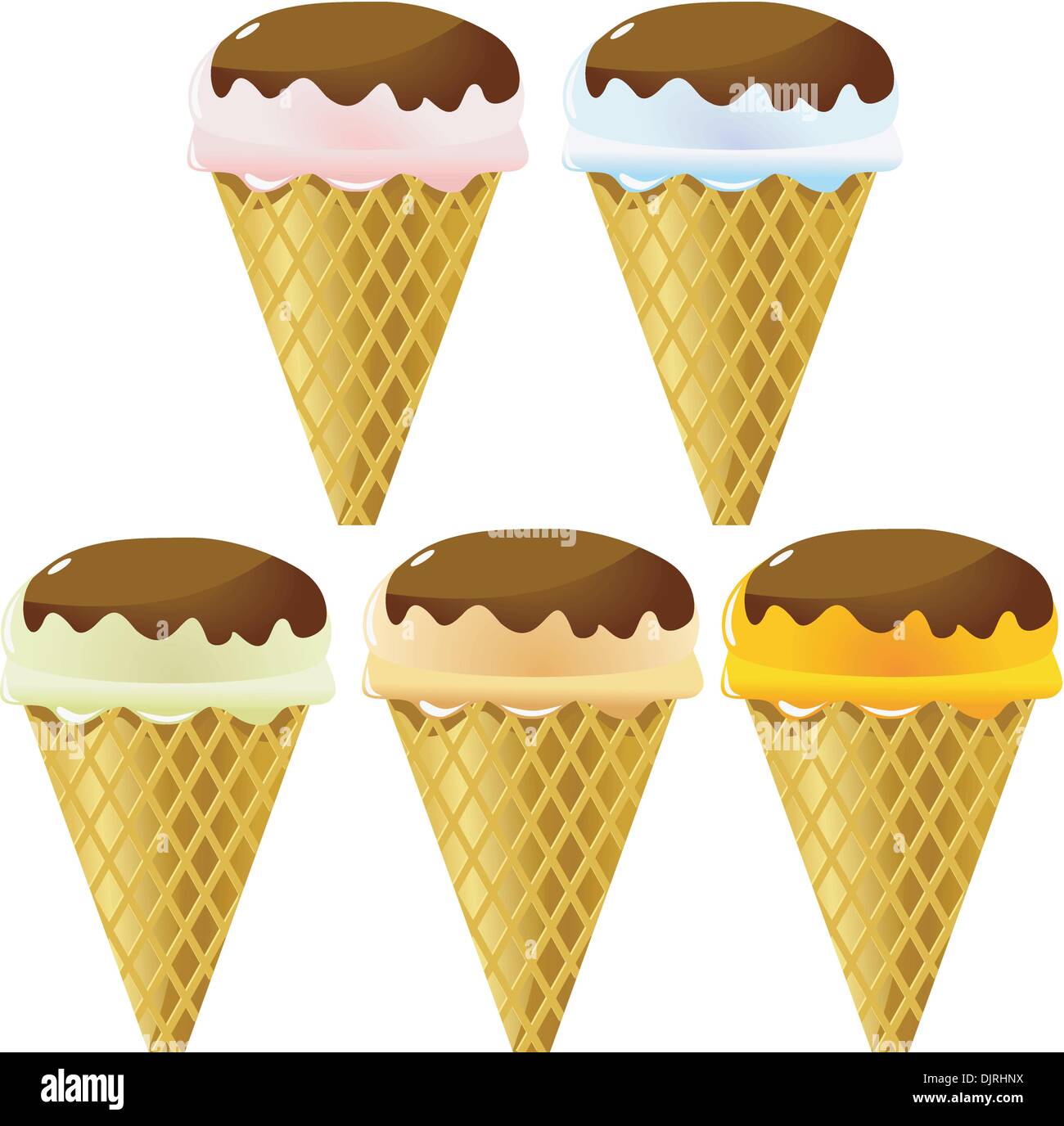 Collection of vector illustrations of ice cream Stock Vector Image ...
