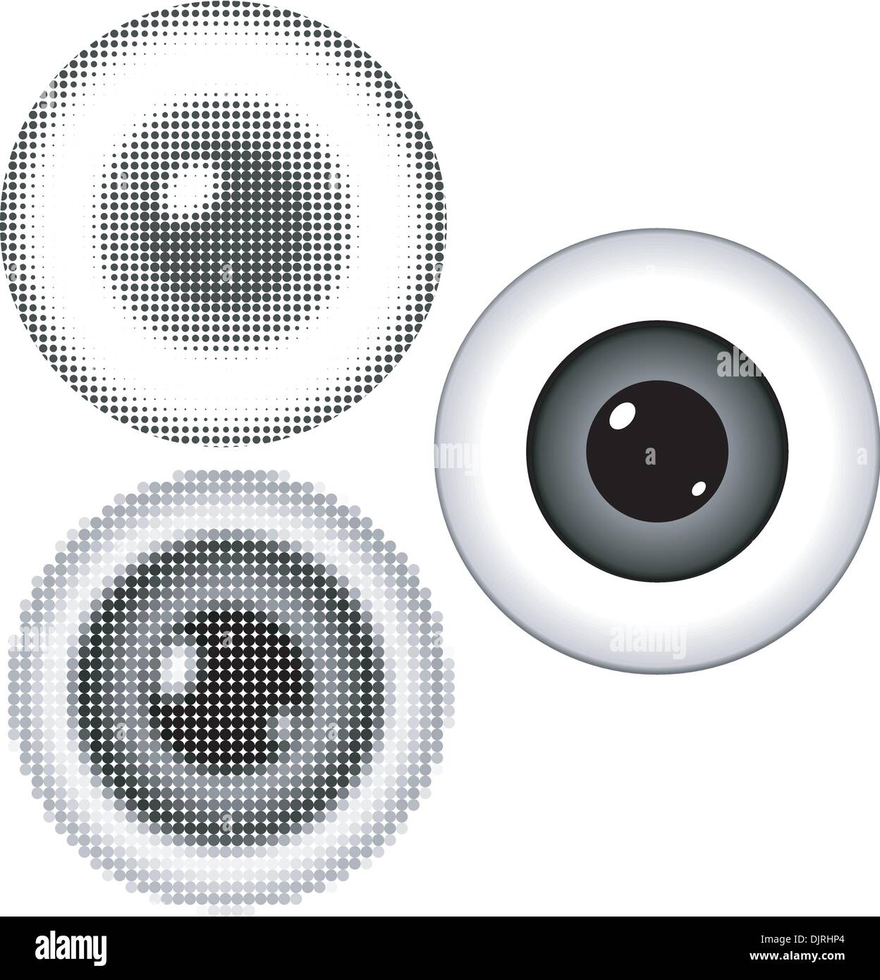 Vector illustration of stylized eyeball with a pupil Stock Vector Image ...