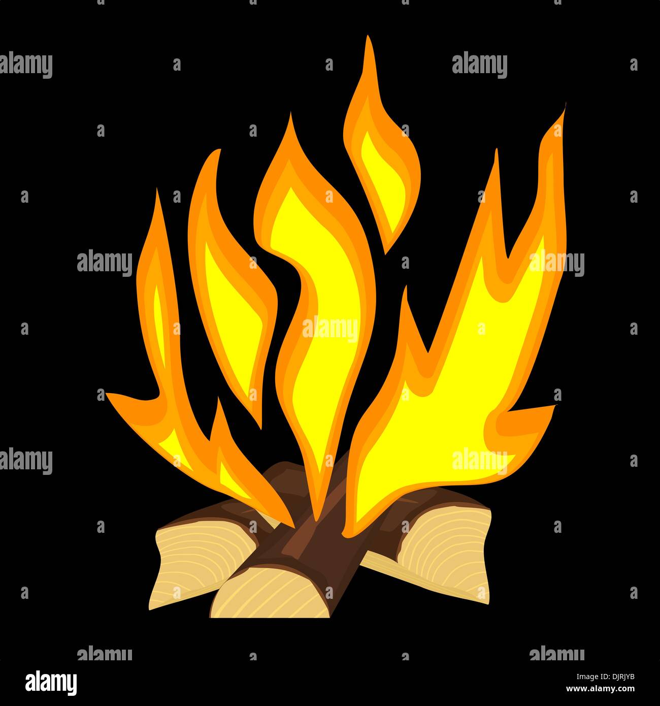 Vector illustration of a fire Stock Vector