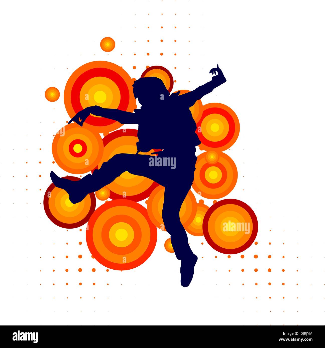 Vector silhouette of a dancer Stock Vector