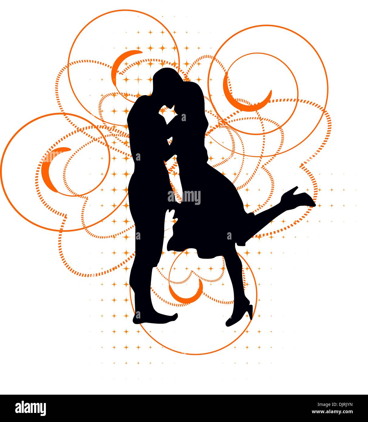 Vector silhouette of a loving couple Stock Vector Image & Art - Alamy