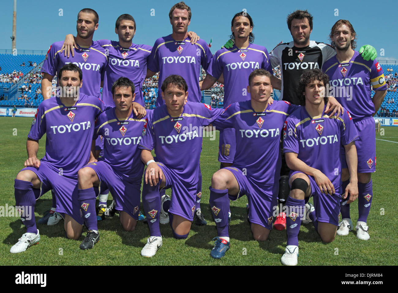 May 23, 2010 - Montreal, Quebec, Canada - 23 May 2010: Fiorentina's  starting 11 at the FIFA game between AFC Fiorentina and the Montreal Imapct  played at Saputo Stadium in Montreal, Canada.