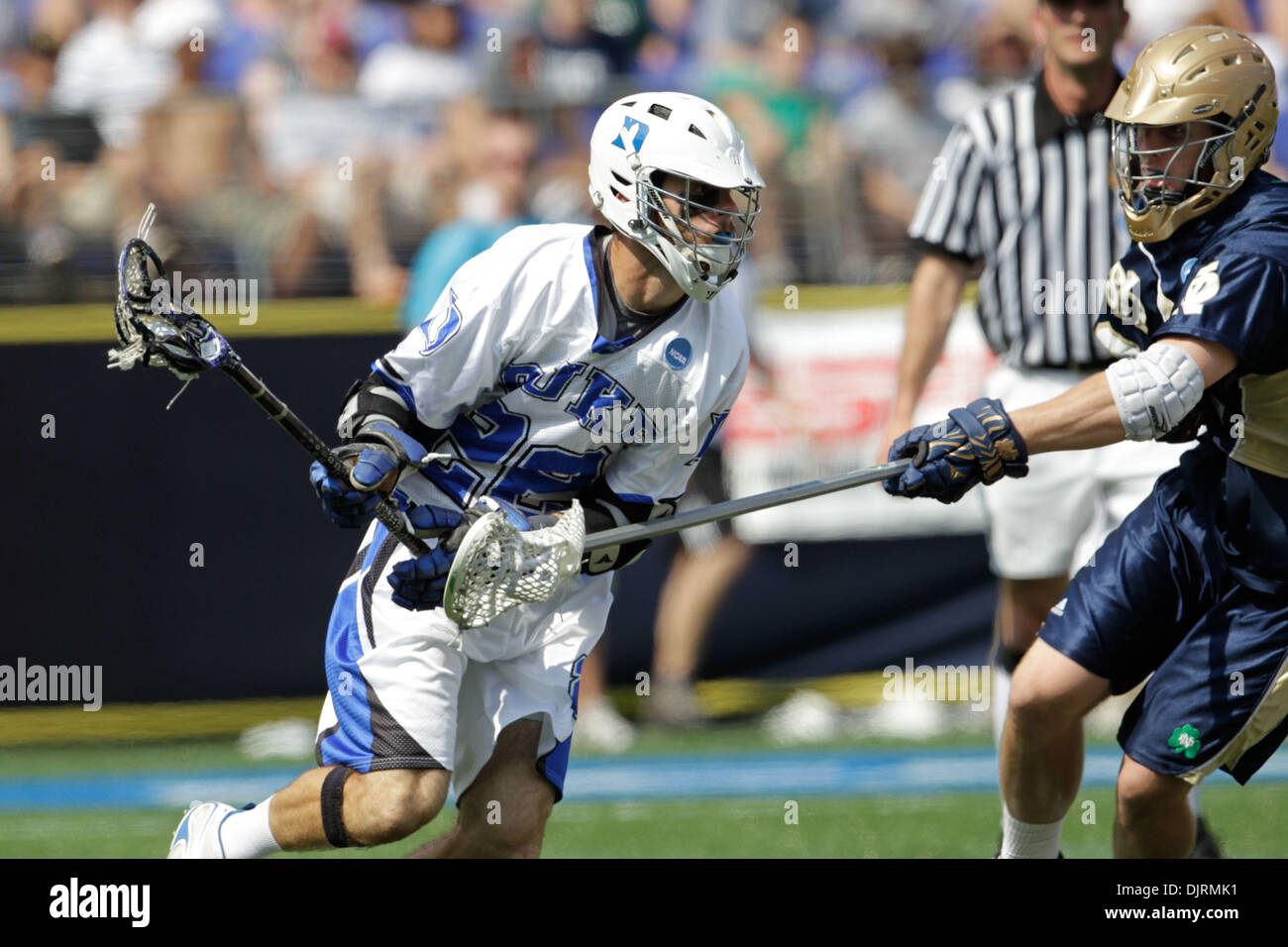 May 31, 2010 - Baltimore, Maryland, U.S - 31 May 2010:   Duke  Attackman Ned Crotty (22) in action during the Division I Men's Lacrosse Championship finals  held at M&T Bank Stadium in Baltimore, Maryland.  At the half, Duke leads Notre Dame 3-2. (Credit Image: © Alex Cena/Southcreek Global/ZUMApress.com) Stock Photo