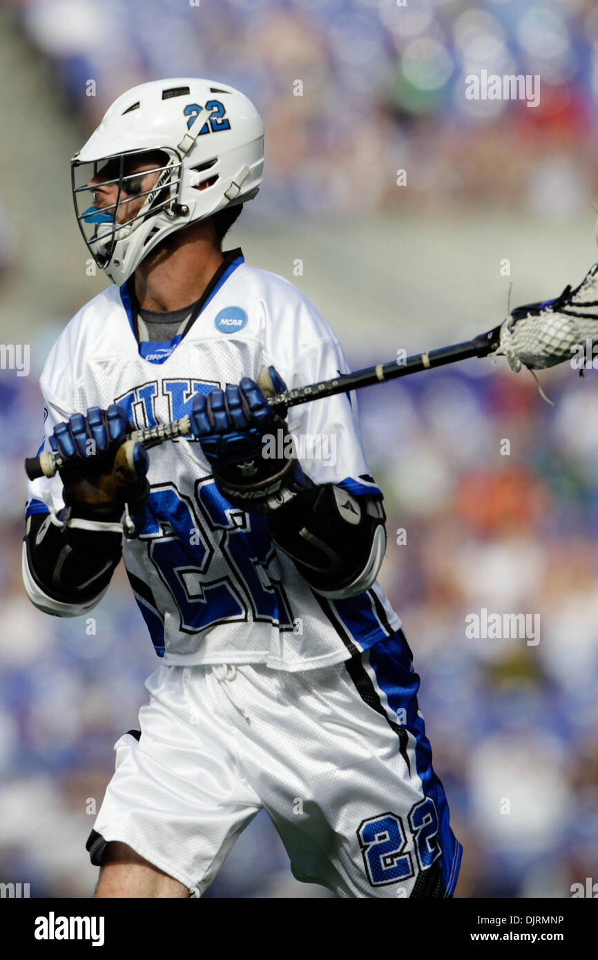 May 31, 2010 - Baltimore, Maryland, U.S - 31 May 2010:   Duke  Attackman Ned Crotty (22) in action during the Division I Men's Lacrosse Championship finals  held at M&T Bank Stadium in Baltimore, Maryland.  In sudden death overtime, Duke defeated Notre Dame 6-5. (Credit Image: © Alex Cena/Southcreek Global/ZUMApress.com) Stock Photo