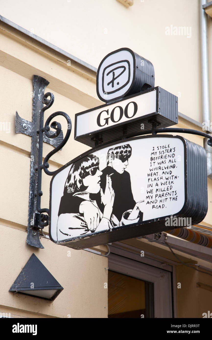Goo Sign Vintage Clothes Shop, Berlin, Oderberger Str, Prenzlauer Berg,  Germany Stock Photo - Alamy