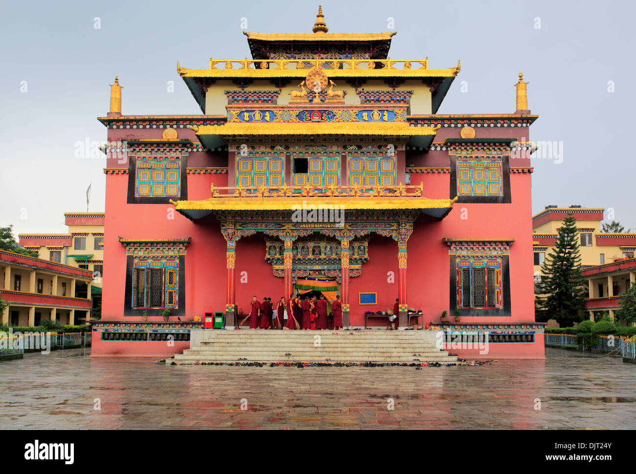 Shechen Tibetan monastery, Kathmandu, Nepal Stock Photo