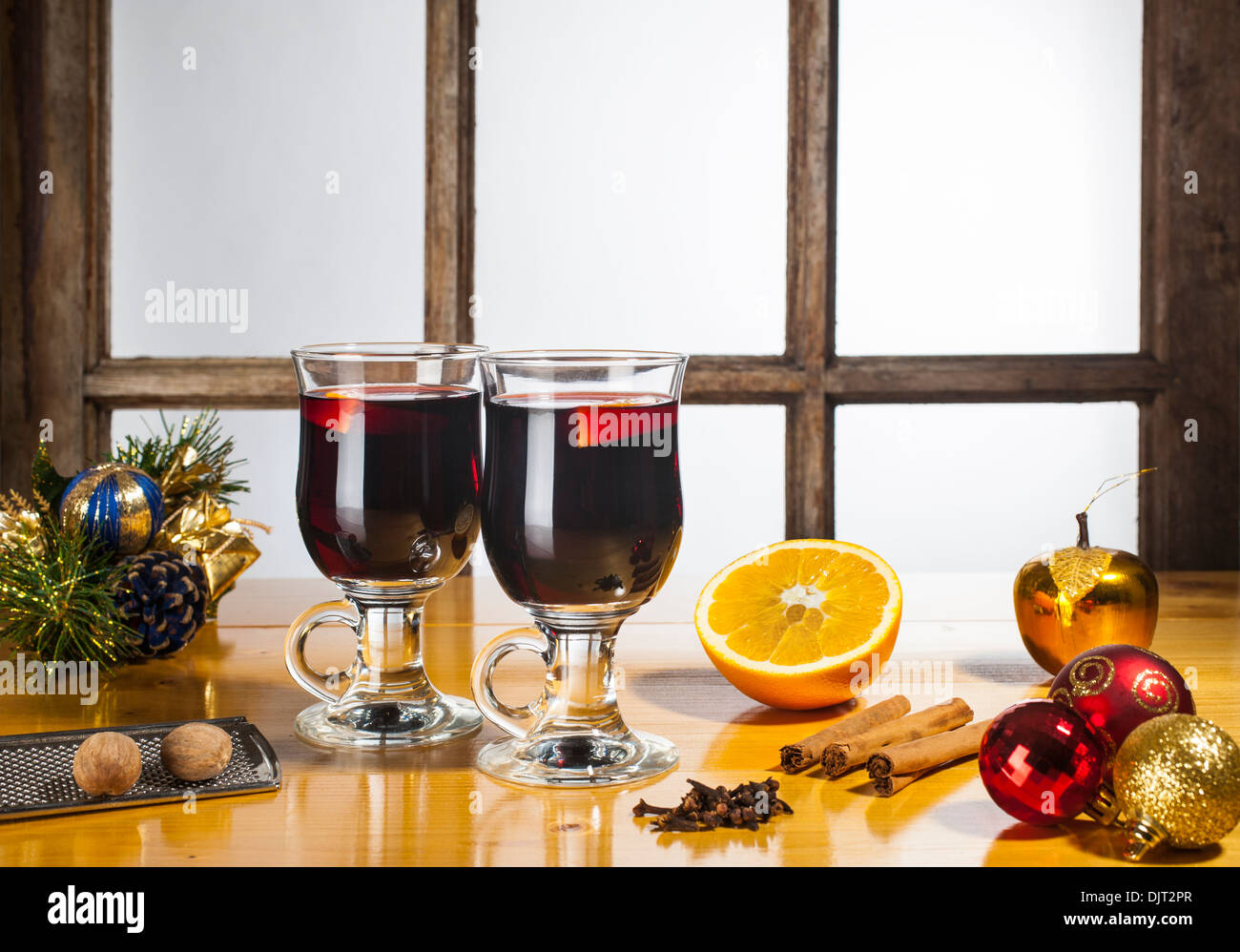 Mulled wine / gluhwein Stock Photo