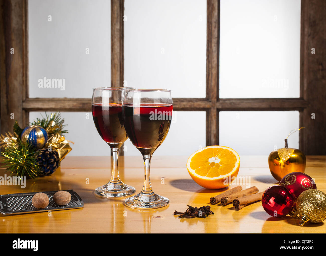 Mulled wine / gluhwein Stock Photo