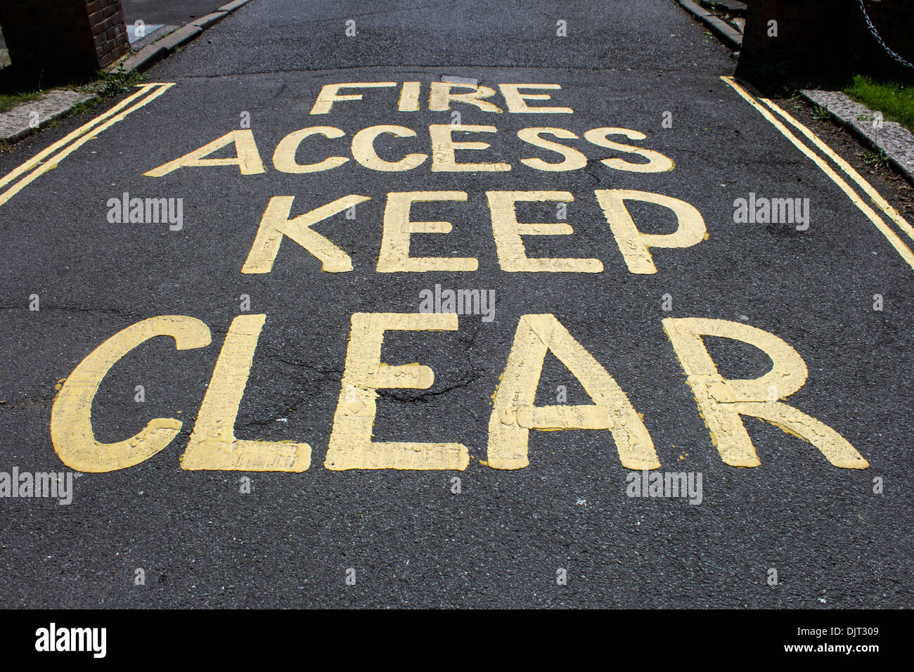 Fire Access sign Stock Photo Alamy