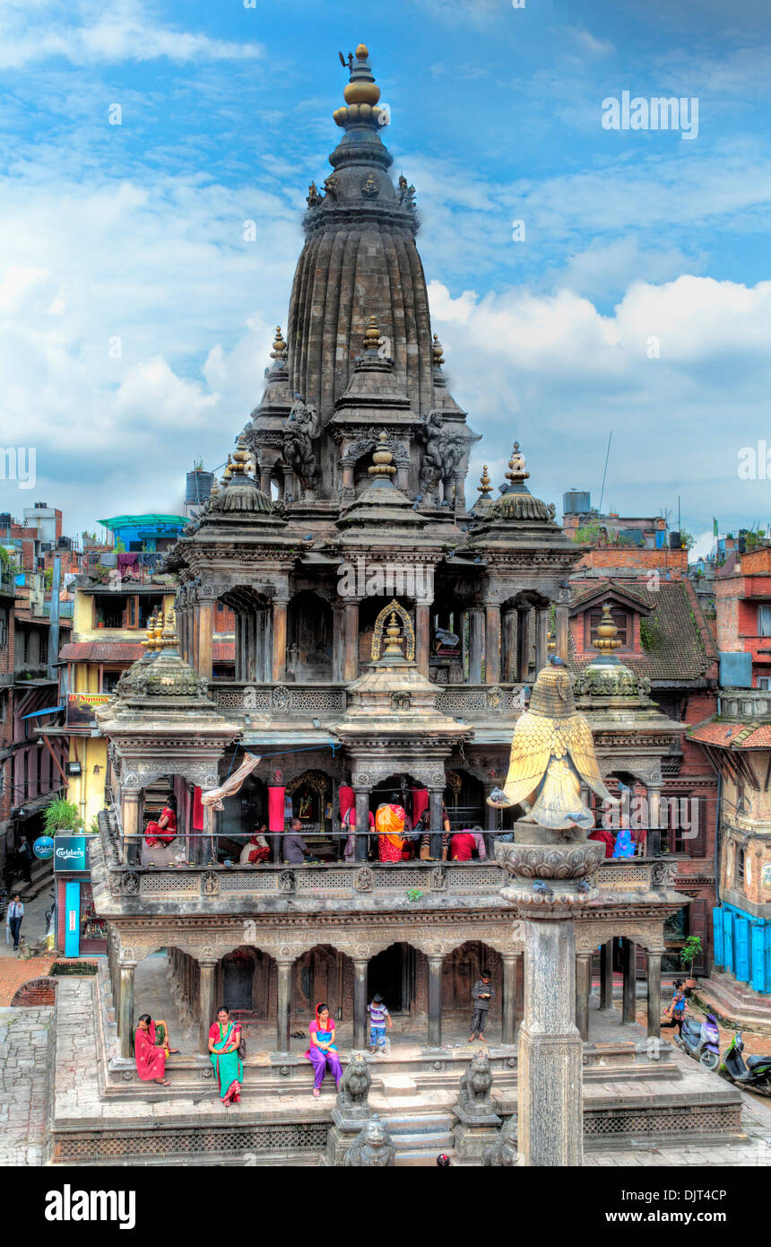 Krishna temple, Durbar Square, Patan, Lalitpur, Nepal Stock Photo