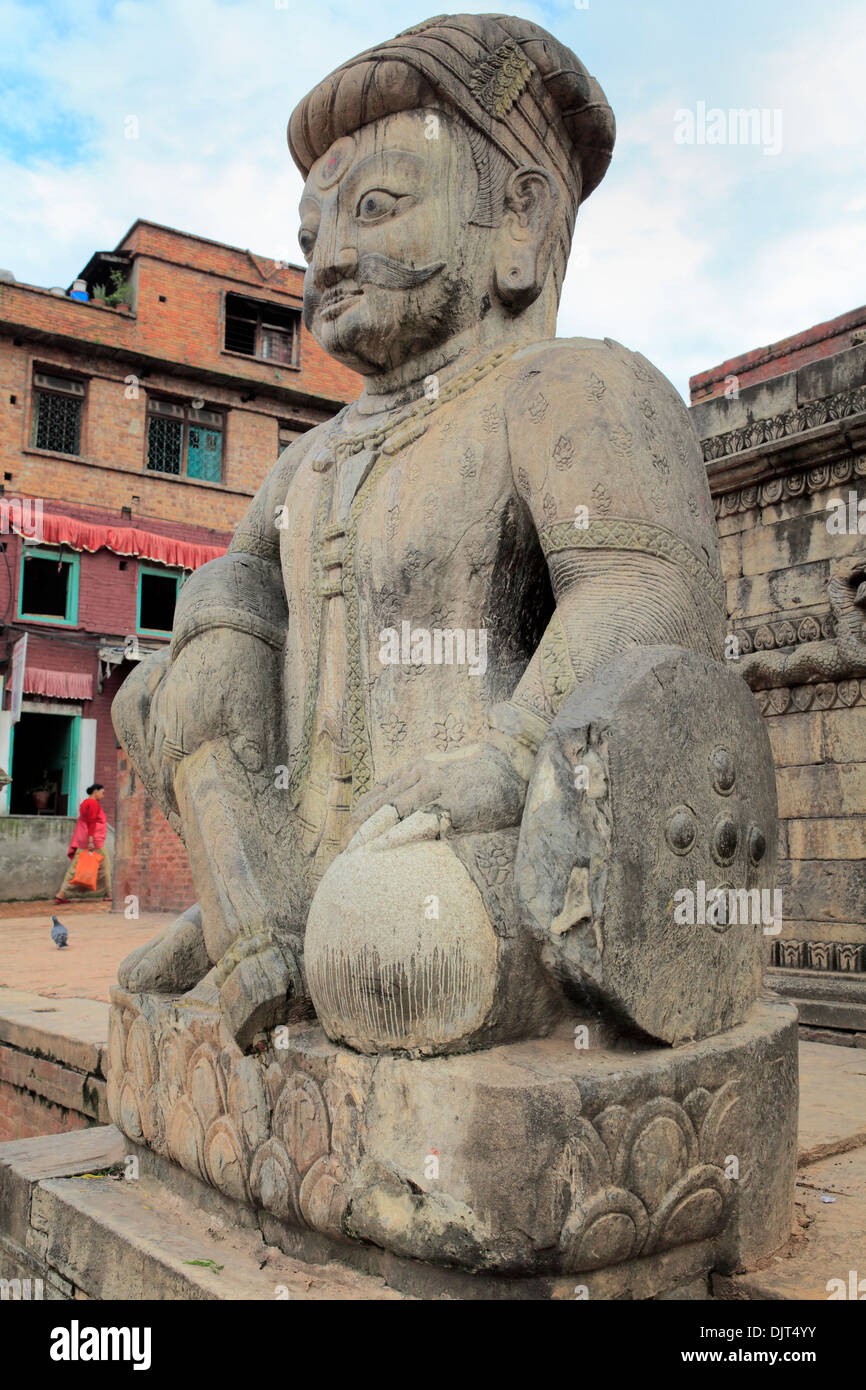 Sculpture at Nyatapola Temple (1702), Taumadhi square, Bhaktapur, Nepal Stock Photo