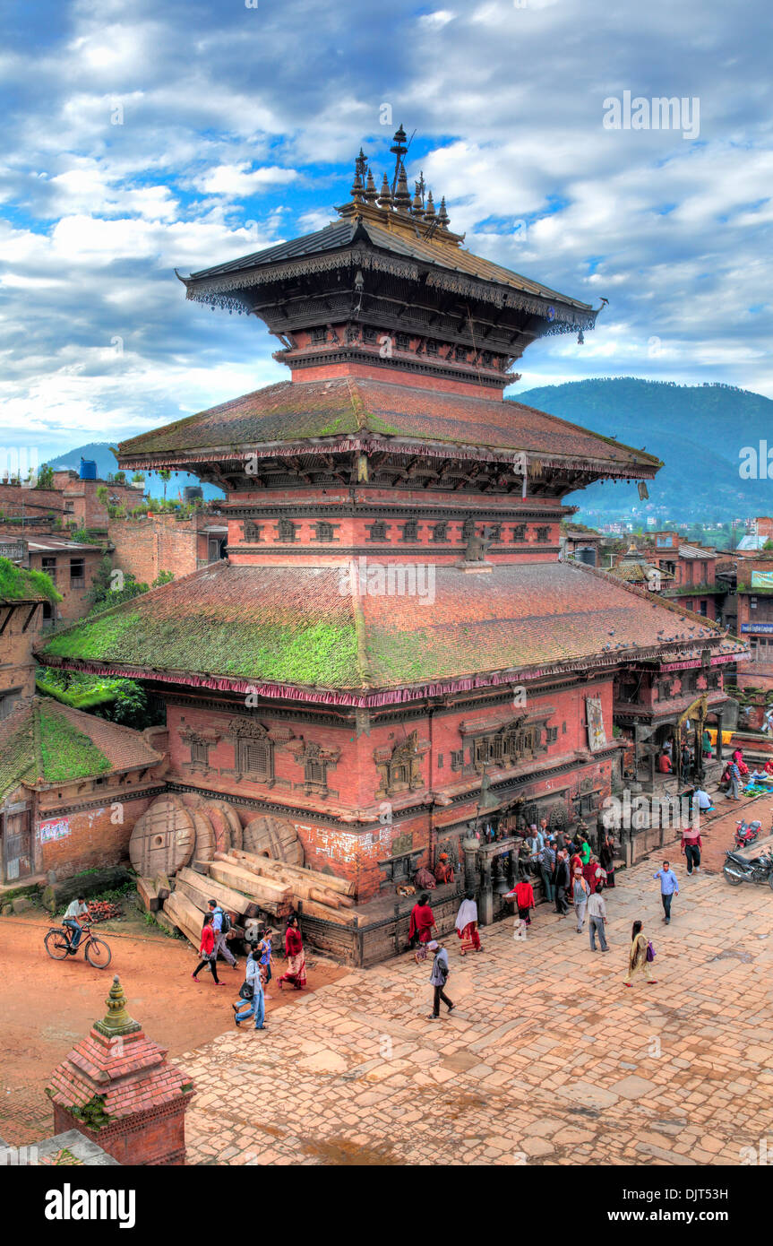 Bhairab Nath Temple, Taumadhi square, Bhaktapur, Nepal Stock Photo
