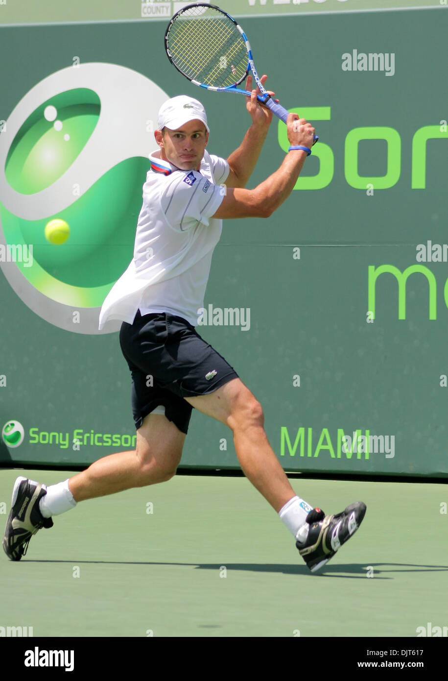 Apr. 04, 2010 - Miami, Florida, U.S - 4 April 2010: Andy Roddick (USA ...