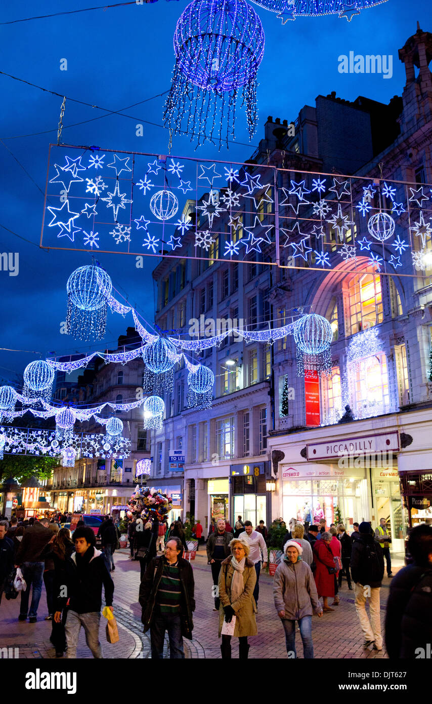 The Birmingham Frankfurt German Market. Christmas decorations on New