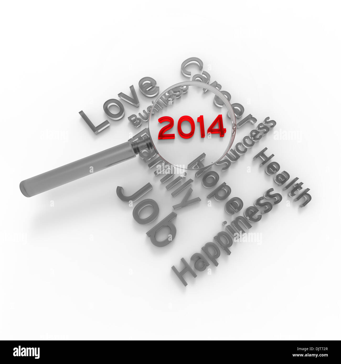 New year 2014. Concept for decision-making. Stock Photo