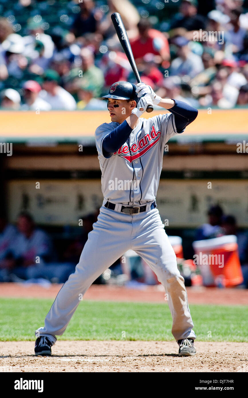 Oakland, Calif. - Cleveland Indians OF Grady Sizemore (24) at bat during  game action on Friday at the Oakland-Alameda County Coliseum. The Oakland  Athletics defeated the Cleveland Indians 10-0. (Credit Image: ©