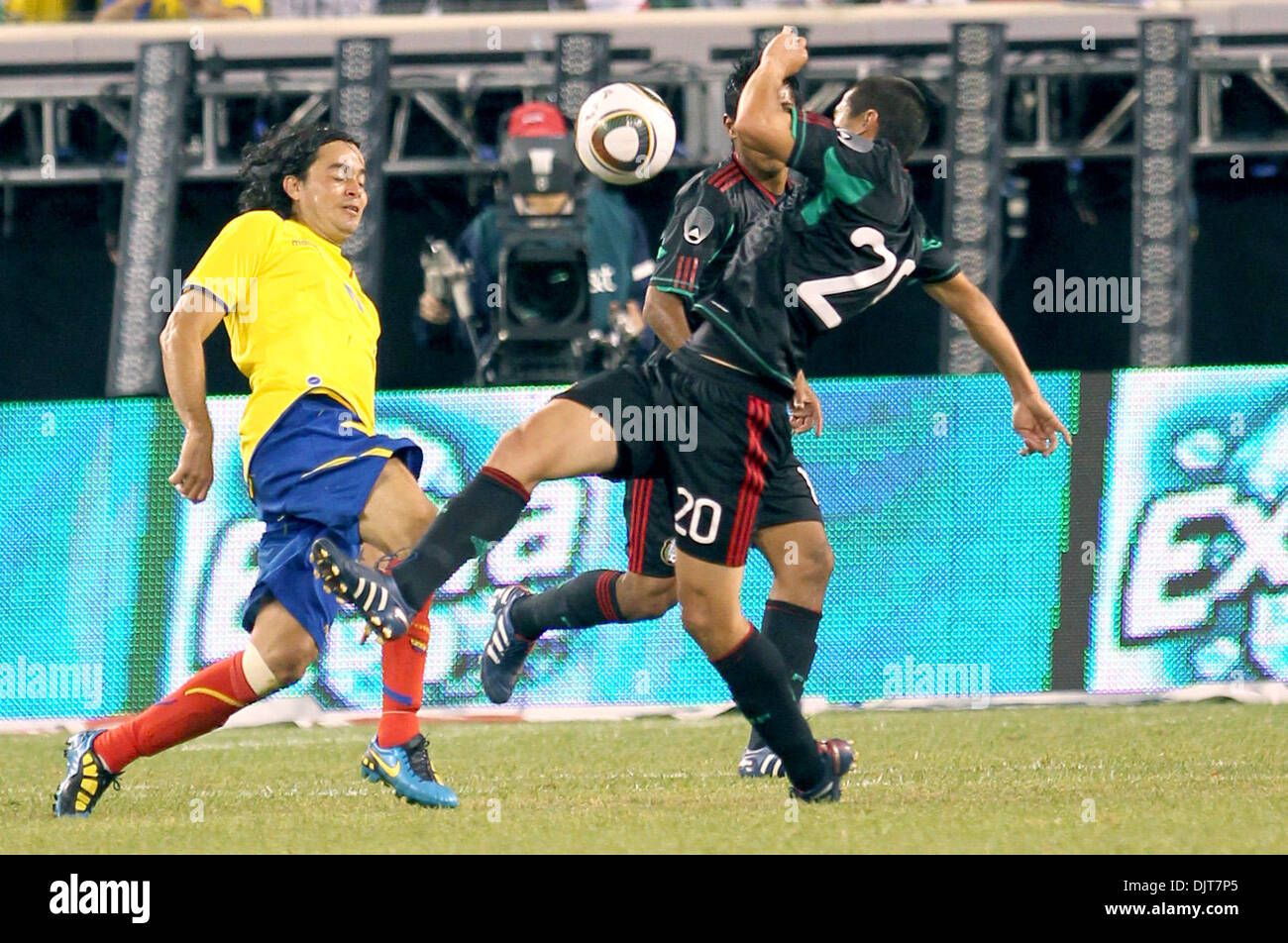 07 May  2010:  Mexico Defender Jorge Torres Nilo (#20) looses his footinfg while going for the ball. At the end the game is scoreless  at New Meadowlands Stadium, Rutherford, NJ. (Credit Image: © Anthony Gruppuso/Southcreek Global/ZUMApress.com) Stock Photo