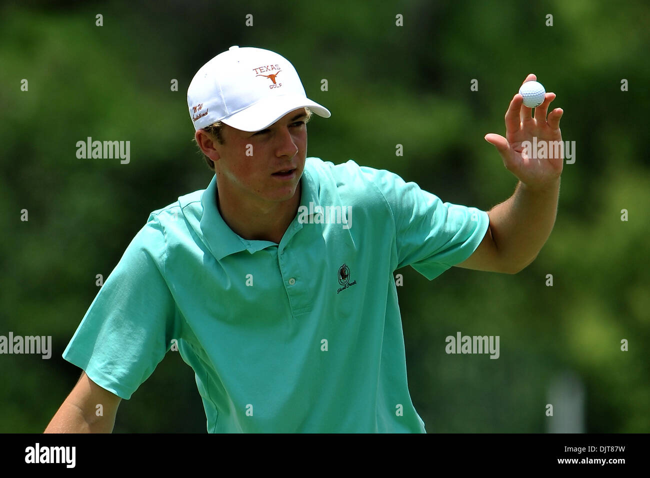 Jordan Spieth waves to the crowd during the HP Byron Nelson Championship at TPC Four Seasons Resort Las Colinas in Irving, Texas  (Credit Image: © Patrick Green/Southcreek Global/ZUMApress.com) Stock Photo