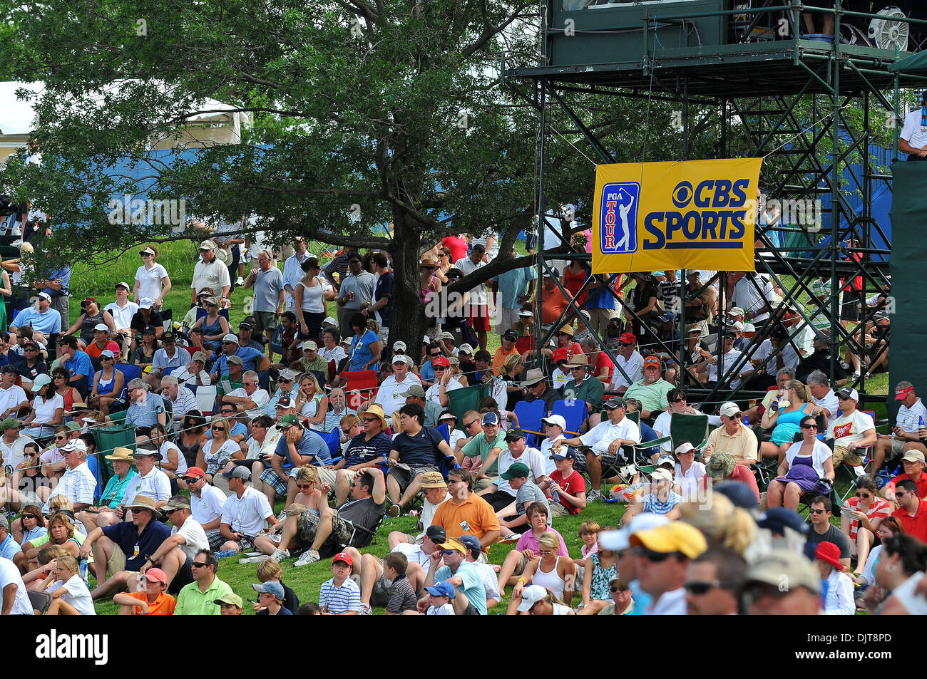 The gallery at the 17th hole during the HP Byron Nelson Championship at