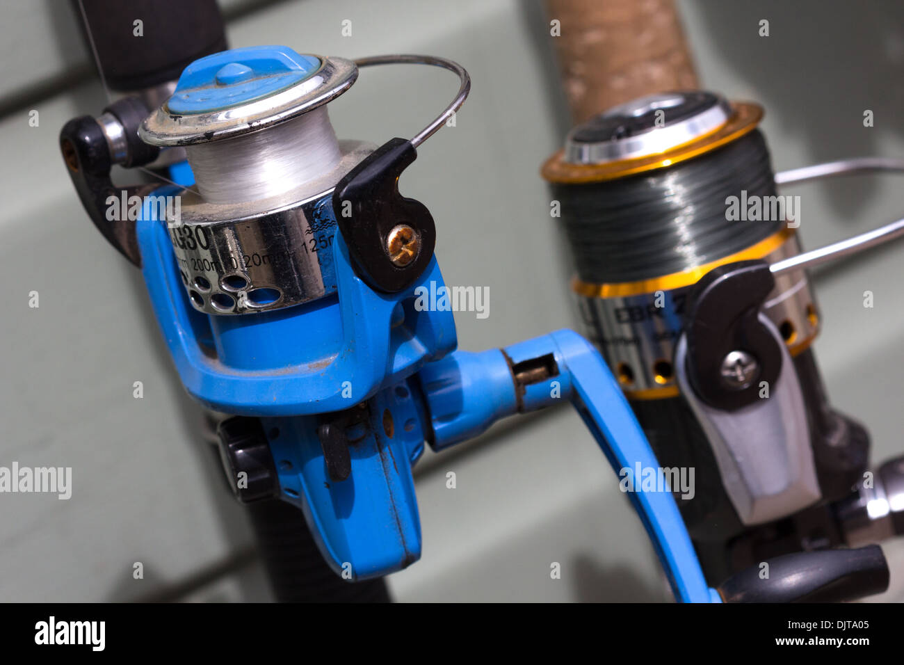 Fishing rods and reels Stock Photo Alamy