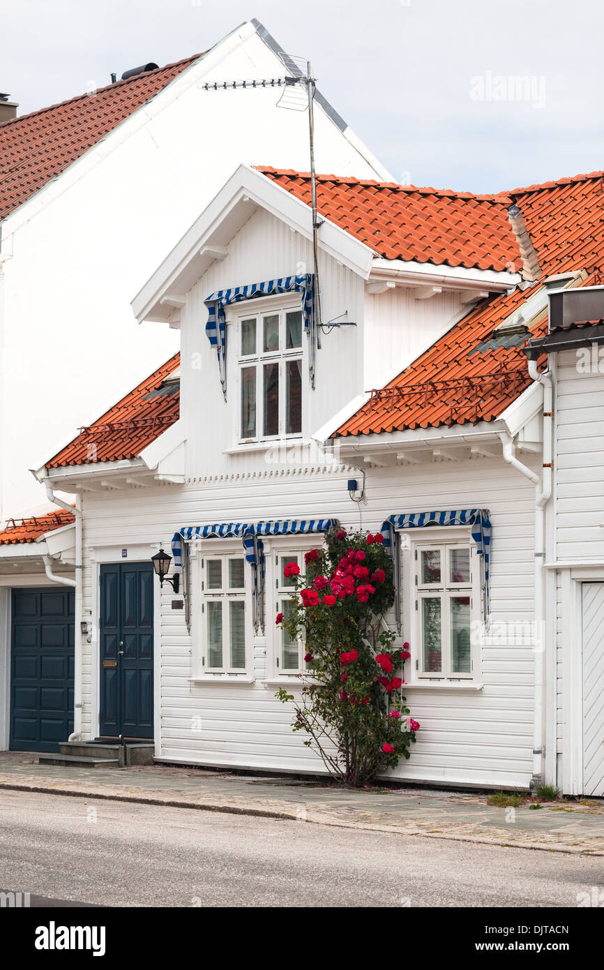 Terraced Wooden houses Kristiansand Norway Stock Photo Alamy